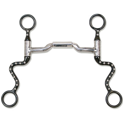 Myler Black Steel Seven Shank with Mullen Low Ported Barrel MB 06 89 - 13065 - Hooves and Paws