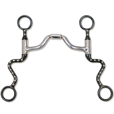 Myler Black Steel Seven Shank with Medium Wide Ported Barrel MB 33 89 - 13335 - Hooves and Paws