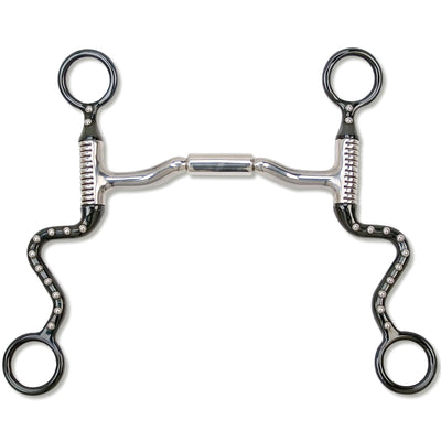 Myler Black Steel Seven Shank with Mullen Forward Tilt Ported Barrel MB 36 89 - 13365 - Hooves and Paws