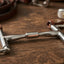 Lifestyle photo of Myler Pony Dee with Hooks Low Port Comfort Snaffle Bit (MB 04) - 4 3/4" Stainless Steel & Copper Inlay
