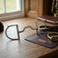 Lifestyle photo of Myler MB 33 English Dee Bit with Hooks - 4 1/2" Mouthpiece - Stainless Steel with Copper Inlay