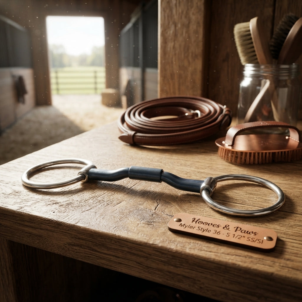 Lifestyle photo of Myler Bridoon Bit Style 36 - 5 1/2" Sweet Iron Mouthpiece