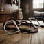 Lifestyle photo of Myler Level 3 Mullan Barrel English Dee Bit with Hooks - 6" Mouth Sweet Iron Copper Inlay