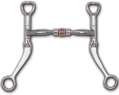 Myler Flat Shank with Sweet Iron Comfort Snaffle with Copper Roller 5"