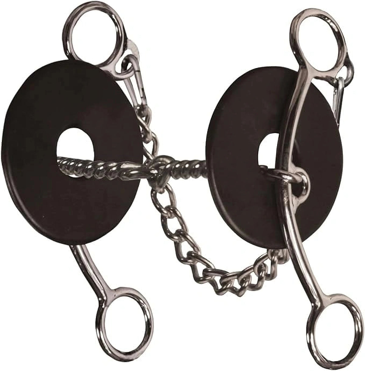 Professional's Choice Brittany Pozzi Three Piece Smooth Dog Bone Horse Bit - Copper Roller & Short Gag