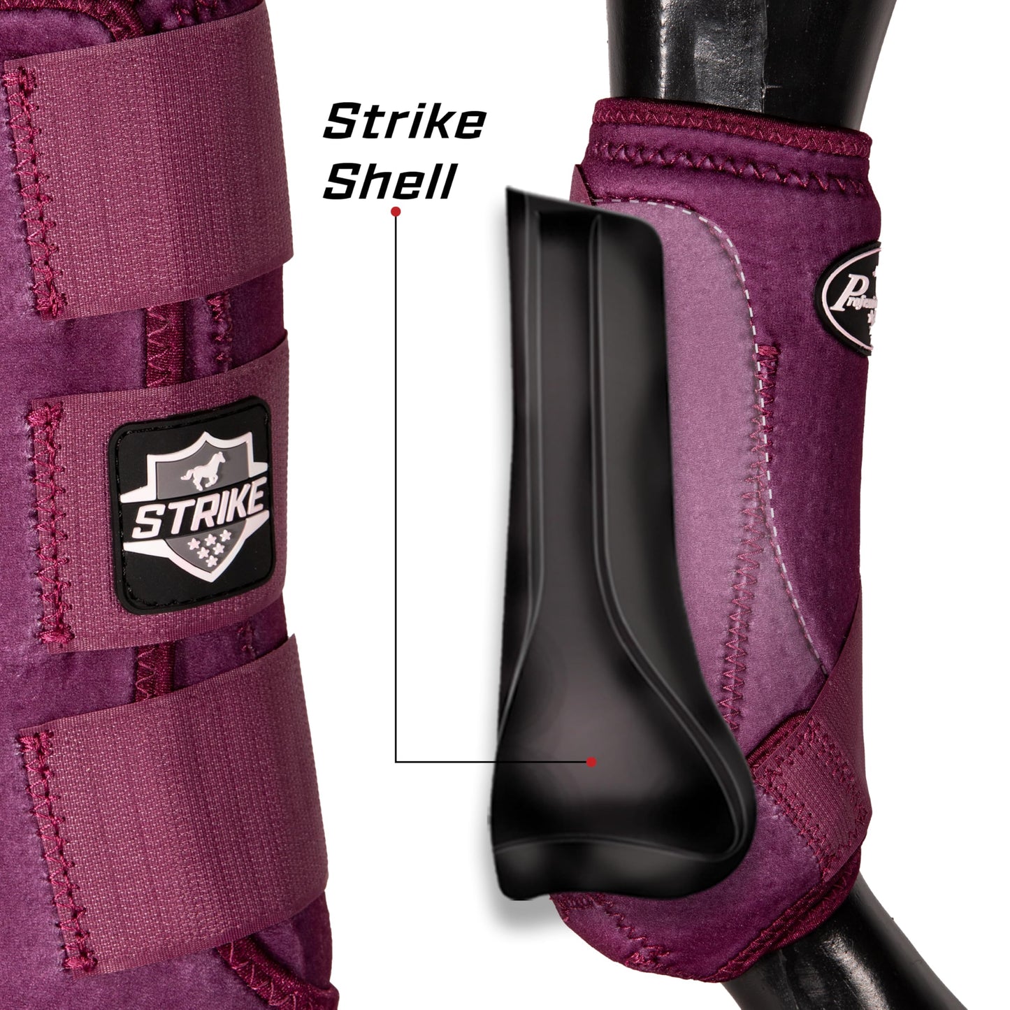 Professional's Choice Strike Sports Medicine Horse Boots (4-Pack) - 2XCool Lining & TPU Strike Shell - Multiple Sizes
