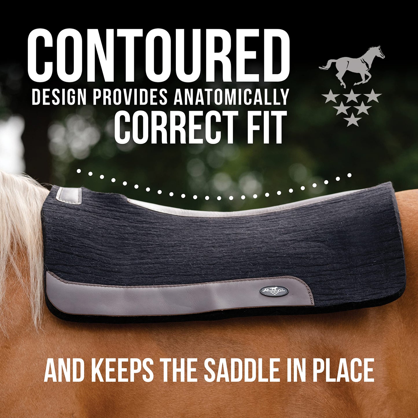 Professional's Choice 100% Wool Felt Contoured Saddle Pad - Pressure Relief & Comfort