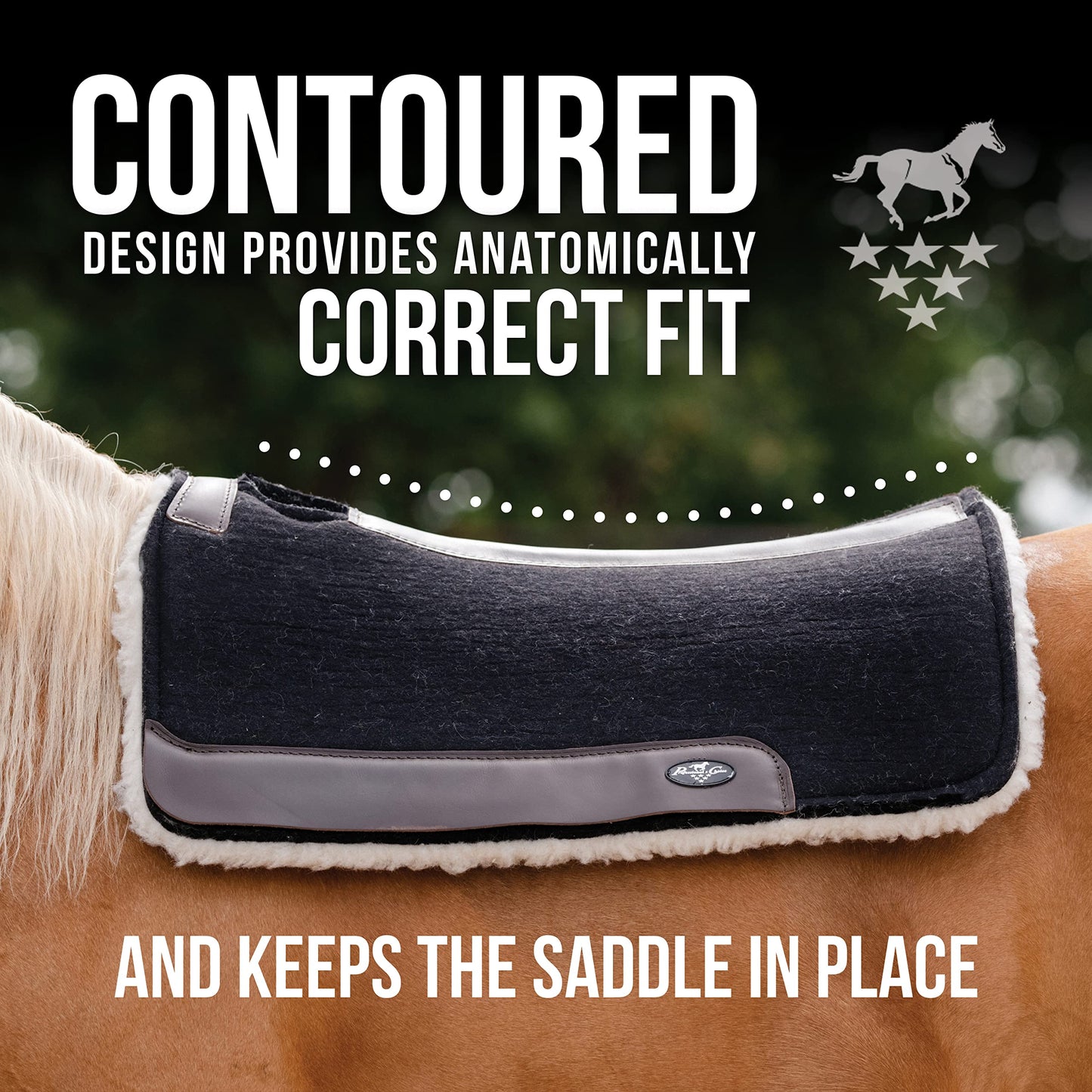 Professional's Choice 100% Wool Felt Contoured Saddle Pad - Pressure Relief & Comfort