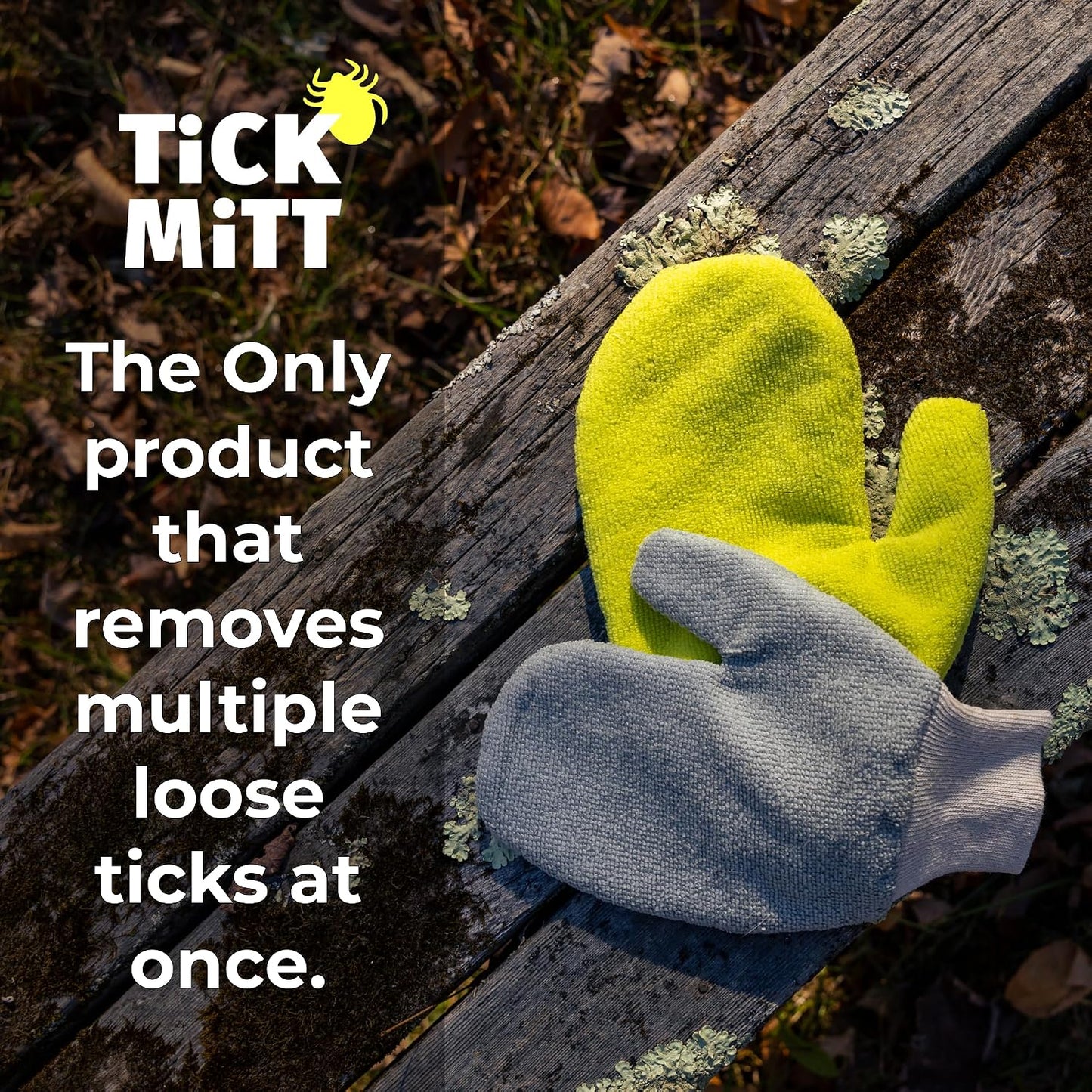 TiCK MiTT Tick Removal Glove for Humans & Pets - Safely Remove Ticks Effortlessly, Chemical-Free, Durable, Portable Tick Management Tool for Outdoor Adventures & Everyday Use | Safely Remove Ticks Effortlessly, Chemical-Free, Durable, Portable Tick