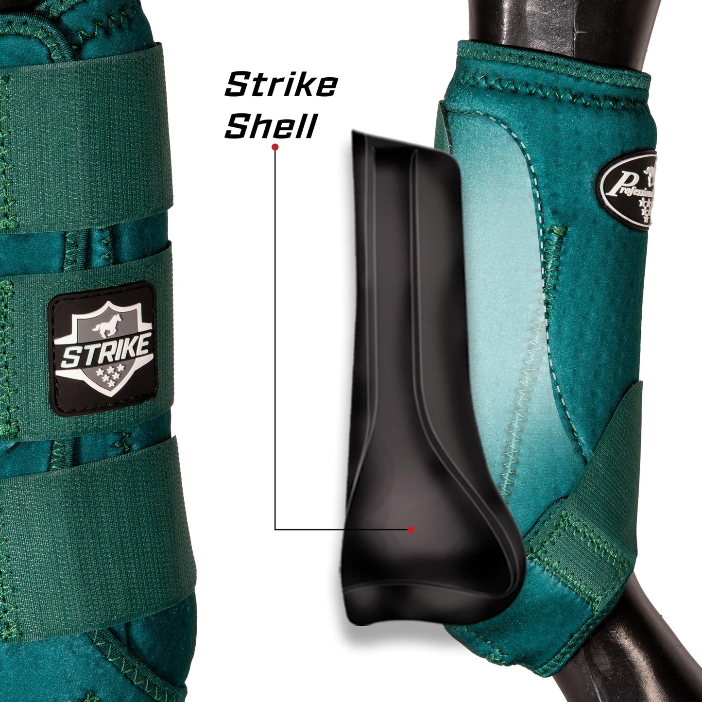 Professional's Choice Strike Sports Medicine Horse Boots (4-Pack) - 2XCool Lining & TPU Strike Shell - Multiple Sizes