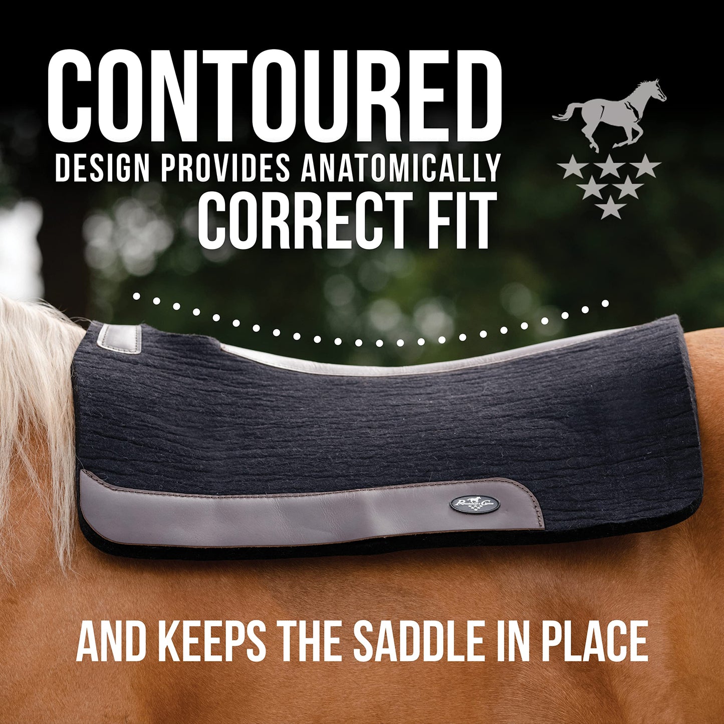Professional's Choice 100% Wool Felt Contoured Saddle Pad - Pressure Relief & Comfort