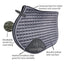 Professional's Choice VenTECH Satin English Jump Saddle Pad - Breathable Non-Slip - 21.5" Spine x 20.5" Drop