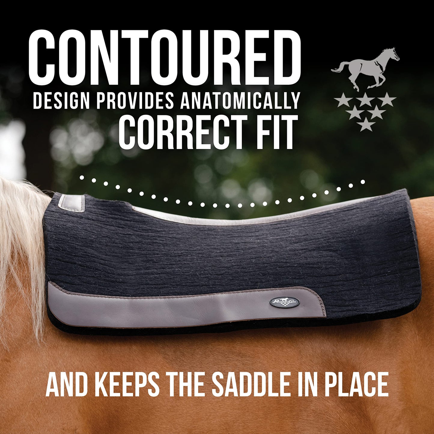 Professional's Choice 100% Wool Felt Contoured Saddle Pad - Pressure Relief & Comfort