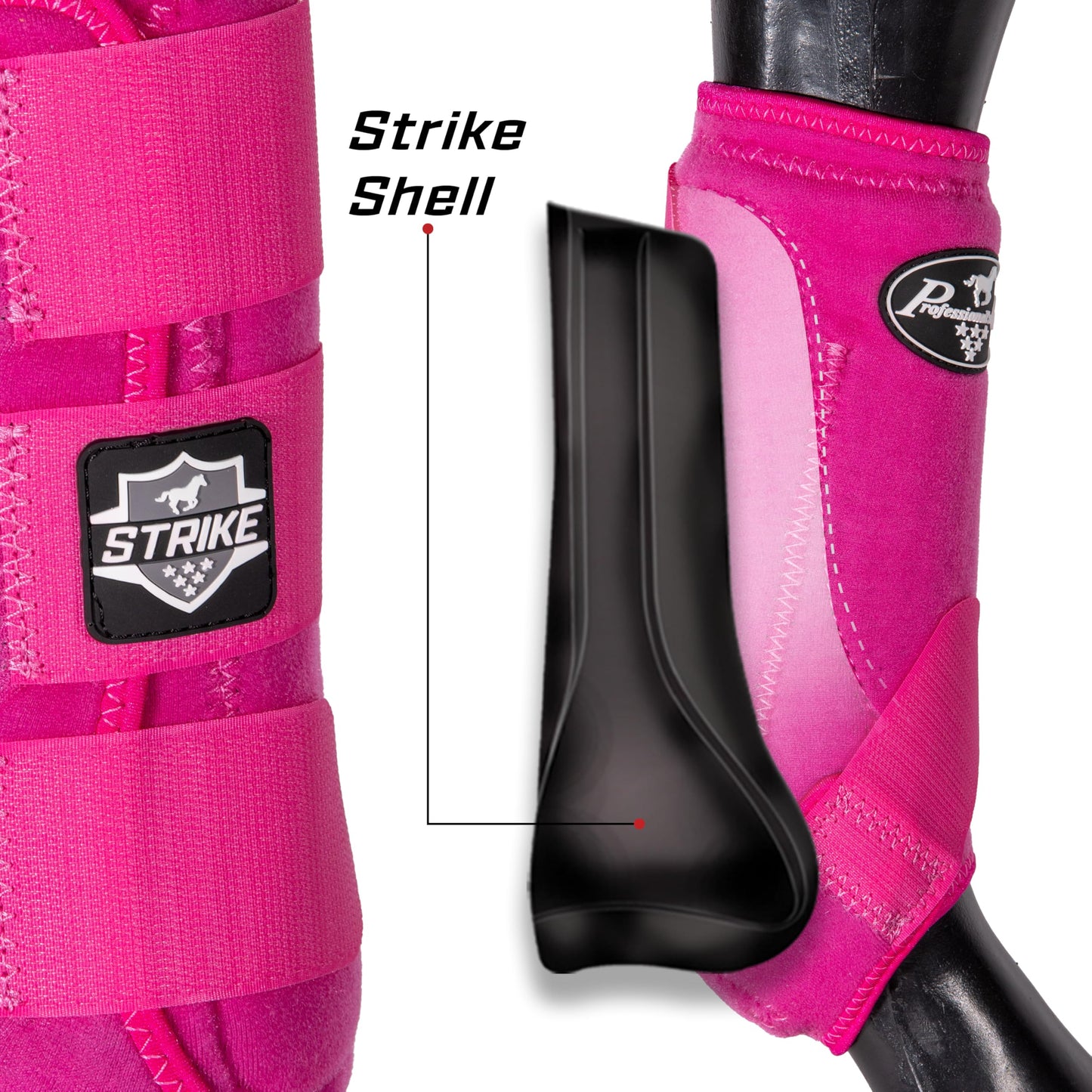 Professional's Choice Strike Sports Medicine Horse Boots (4-Pack) - 2XCool Lining & TPU Strike Shell - Multiple Sizes
