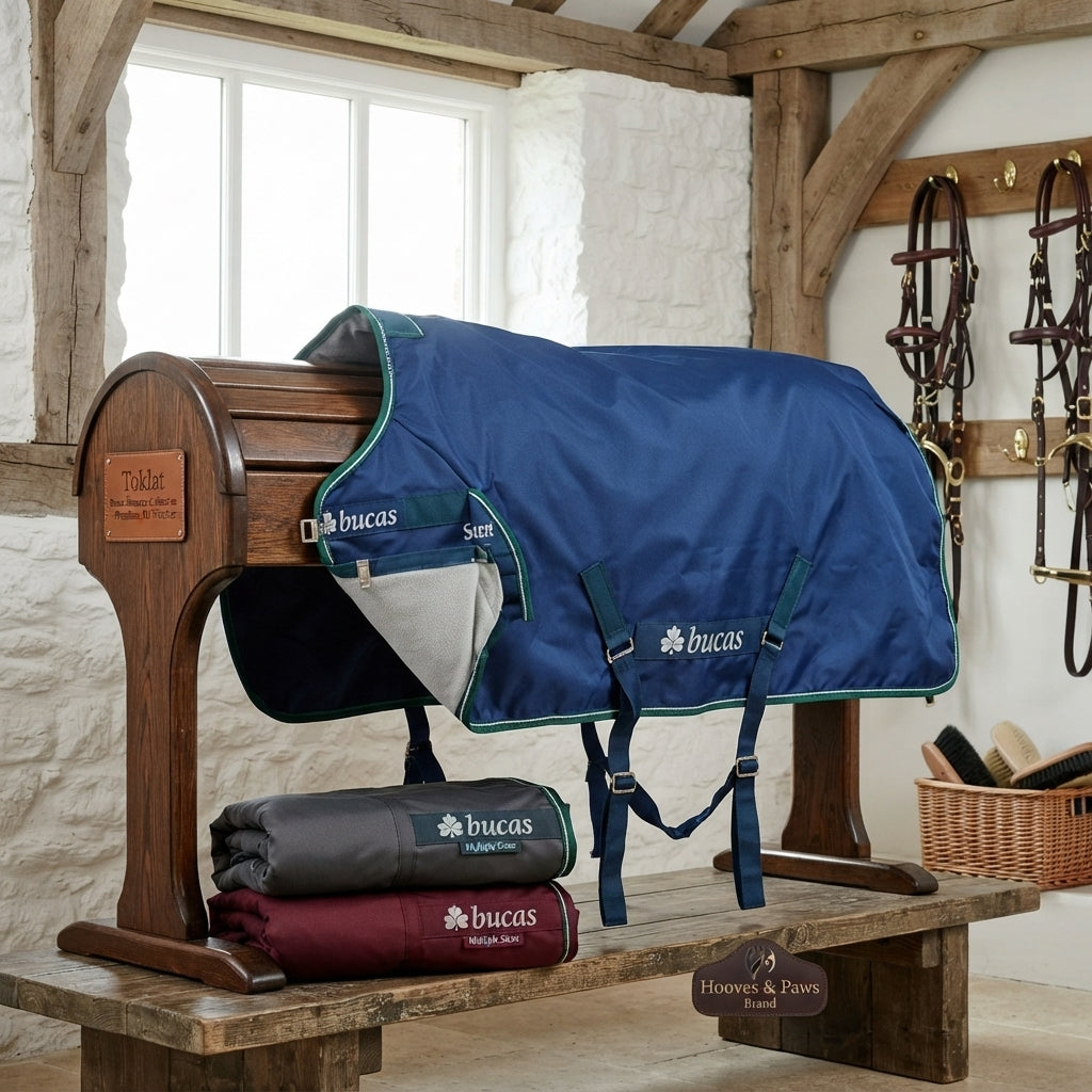 Lifestyle photo of Toklat Bucas Smartex Horse Sheet - Premium All-Weather Stay-Dry Turnout - Multiple Sizes