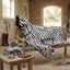 Lifestyle photo of Toklat Bucas Sweet Itch Zebra Horse Fly Sheet with Full Neck - UV Protection - Multiple Sizes