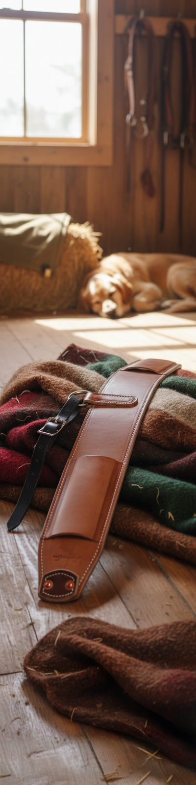 D&S 3-Inch Heavy Harness Leather Rear Flank Cinch for Western Saddles