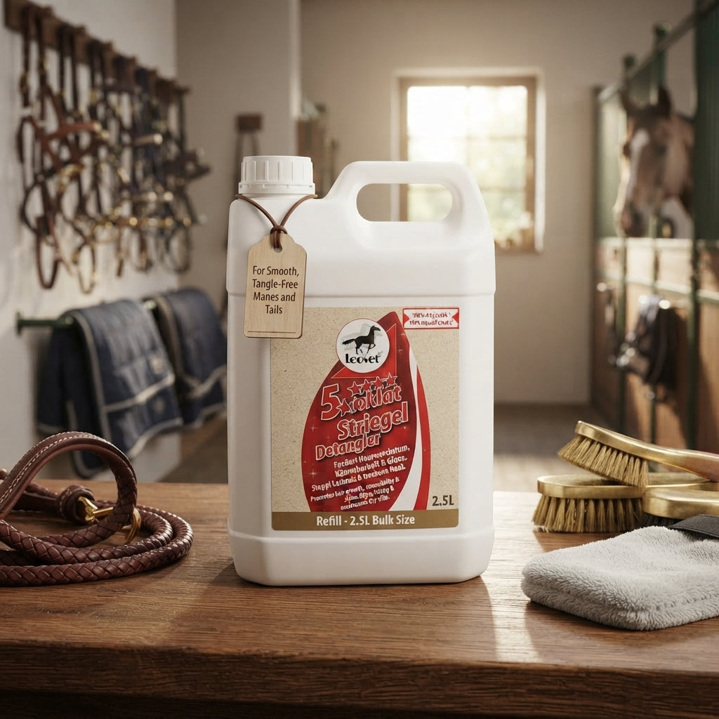 Lifestyle photo of Toklat 5-Star Detangler Refill - 2.5L Bulk Size for Smooth, Tangle-Free Manes and Tails