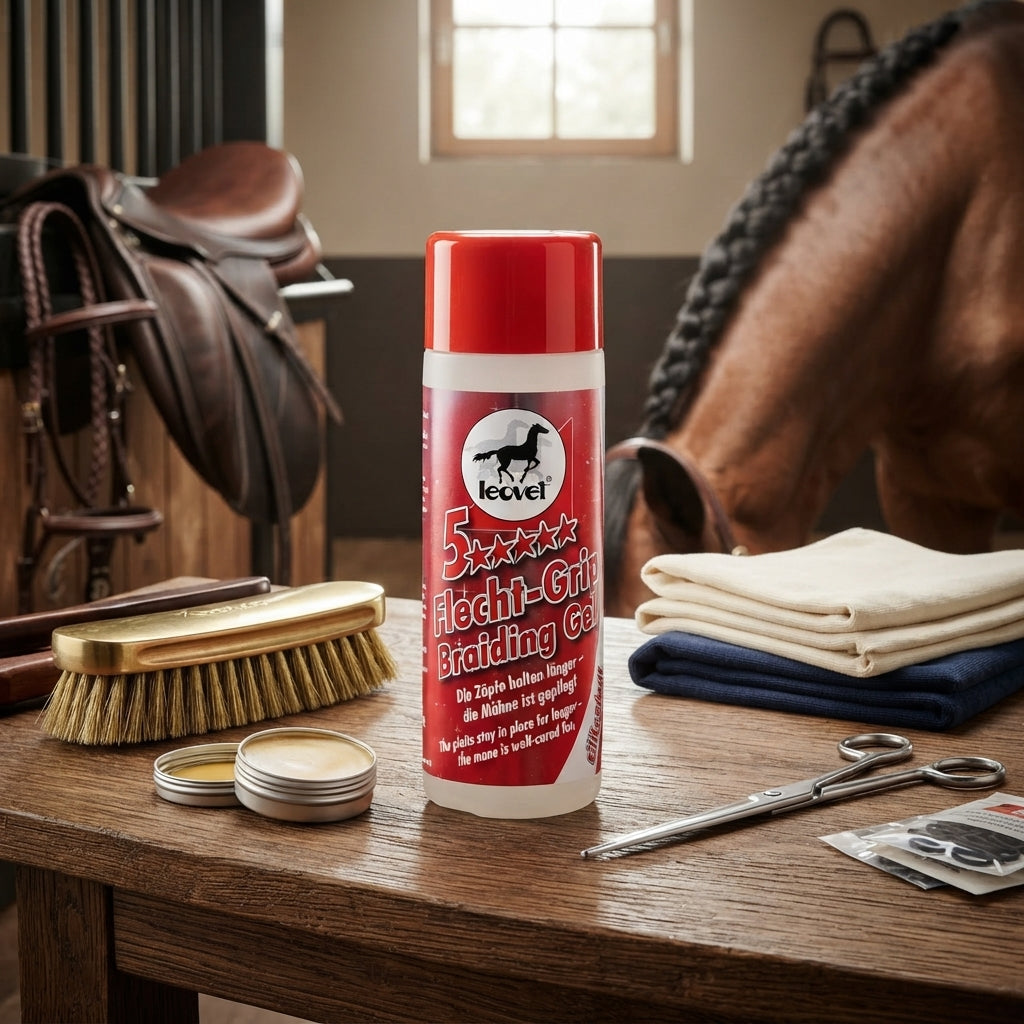 Lifestyle photo of Toklat 5-Star Braiding Gel - Professional Show Grooming Formula - 200 ML