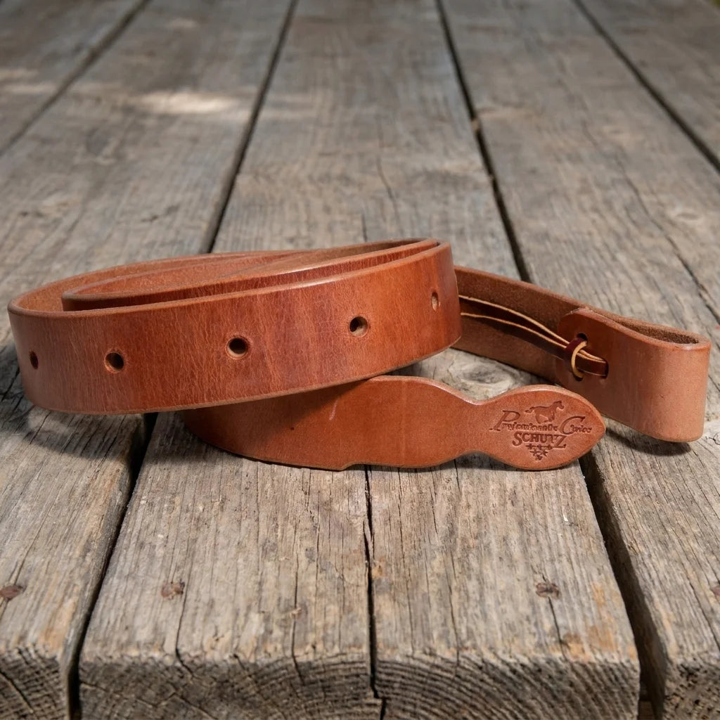 Professional's Choice Oak Tanned Leather Cinch Tie Strap - 1 3/4" x 72" - styled product photo