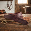 Lifestyle photo of Professional's Choice Burgundy Latigo Half Breed Off Billet - Hermann Oak Leather - 1 3/4" x 5 1/2'