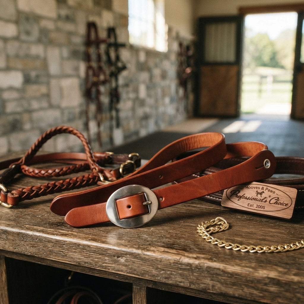 Lifestyle photo of Professional's Choice Ladies' Sagebrush Harness Leather Spur Straps - 5/8 inch Width, Ladies' Size