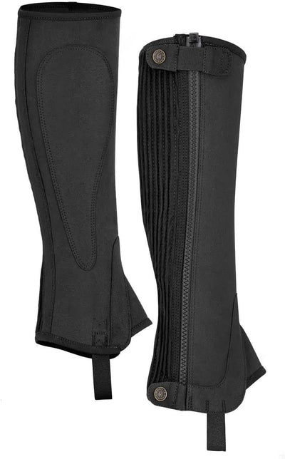 Shires Moretta Amara Black Childs Half Chaps 9722C - Hooves and Paws