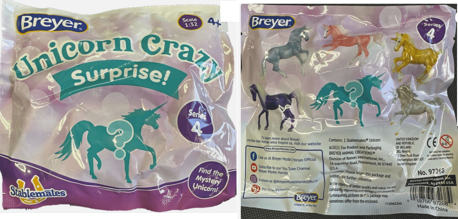 Breyer Horses Stablemates Unicorn Crazy Surprise Series 4 Blind Bag 97268 - Hooves and Paws