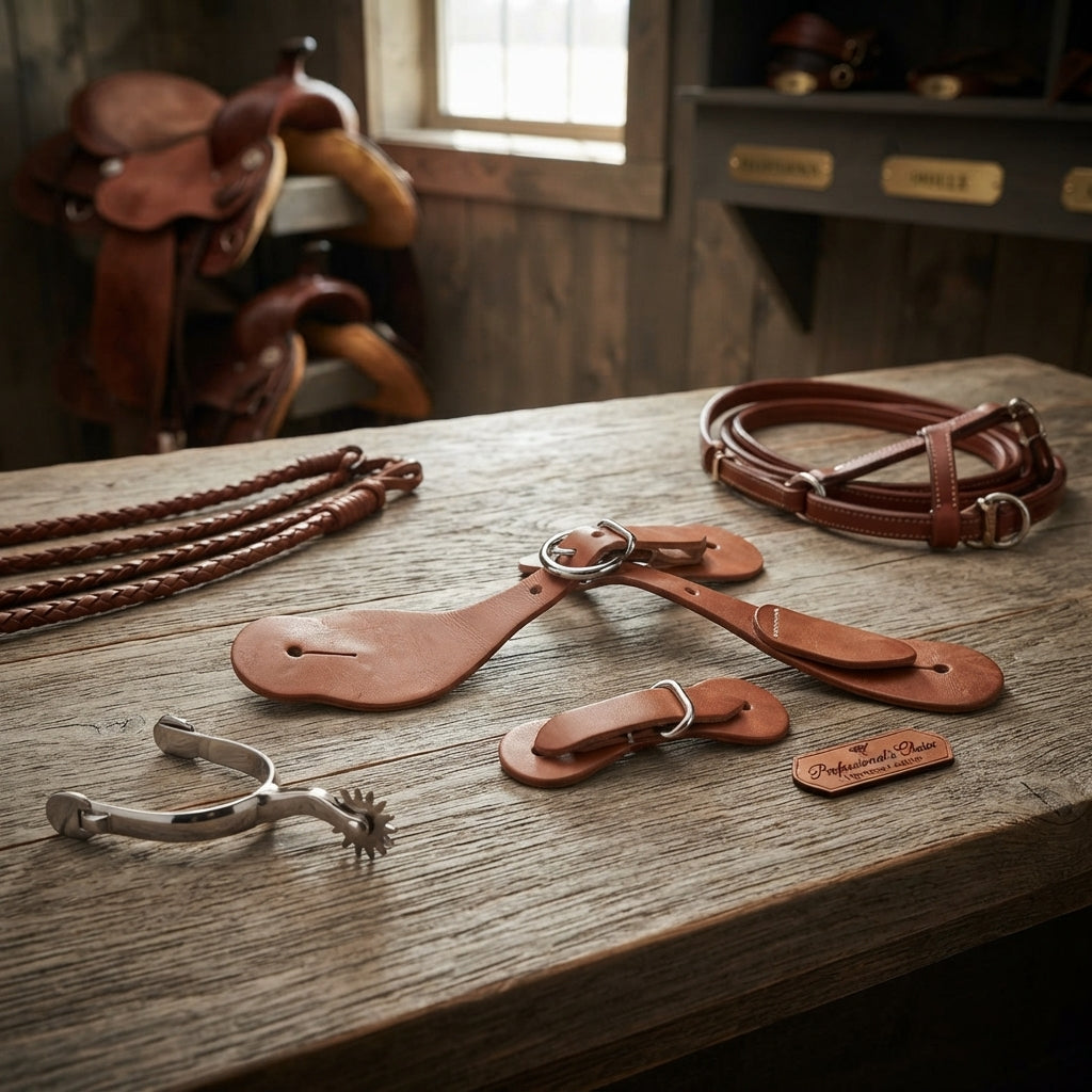 Lifestyle photo of Professional's Choice Harness Leather Spur Straps - Ladies/Youth Size - Durable Premium Leather