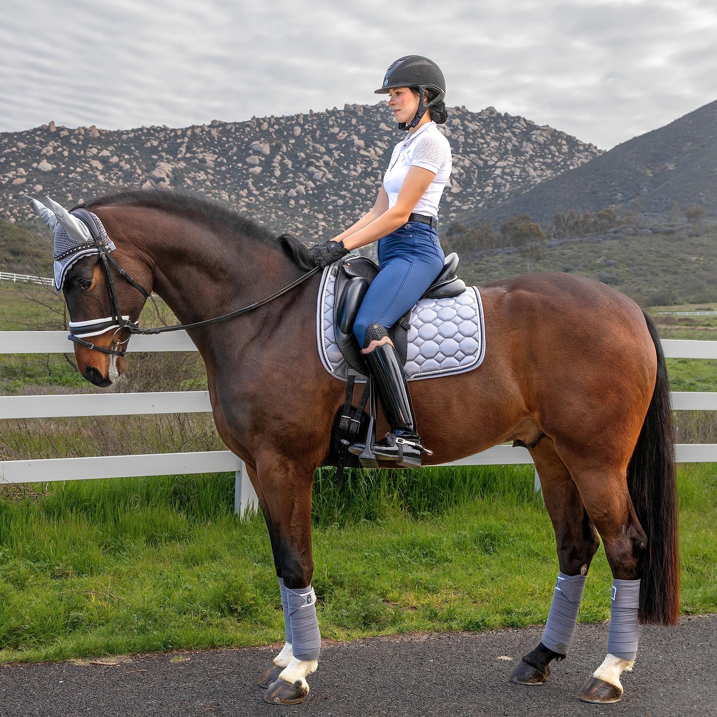 Professional's Choice VenTECH Satin Dressage Saddle Pad - Universal 24" x 21.5"