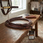 Lifestyle photo of Professional's Choice Oiled 2-Ply Burgundy Leather Reins - 5/8" Width