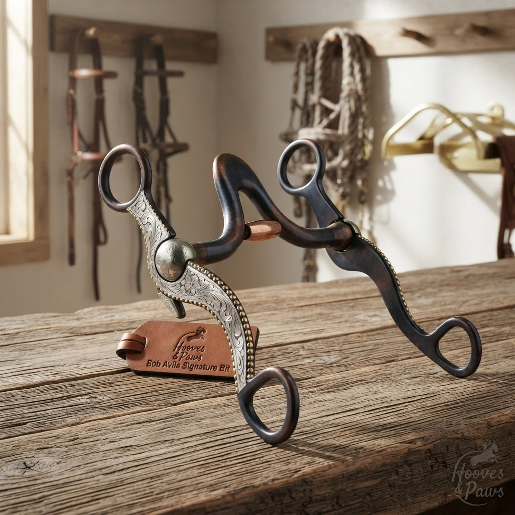 Lifestyle photo of Professional's Choice Bob Avila Signature Shank Bit - 5" Sweet Iron Mouthpiece with Fat Bars