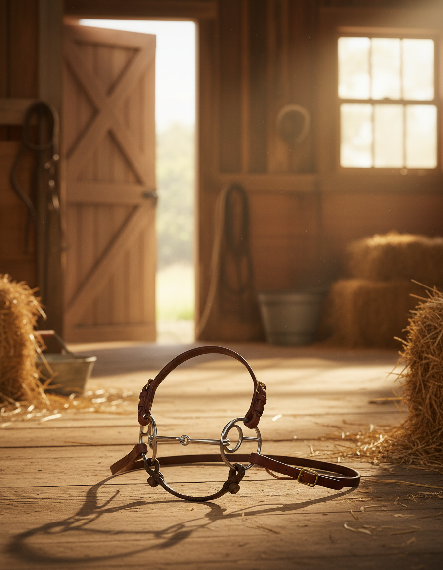 AV Double Ring Snaffle Horse Bit - Professional Equestrian Training Tack