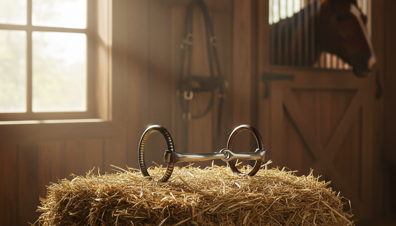 AV O-Ring Snaffle Horse Bit with Silver Accents