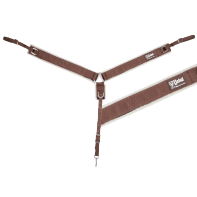 Equibrand 1 - inch Fleece Breastcollar BC100 - BRN - Hooves and Paws