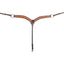 Martin Saddlery Western Floral Tooled Leather Breastcollar - 2-Inch Wide, Dyed Edge, Horse Size