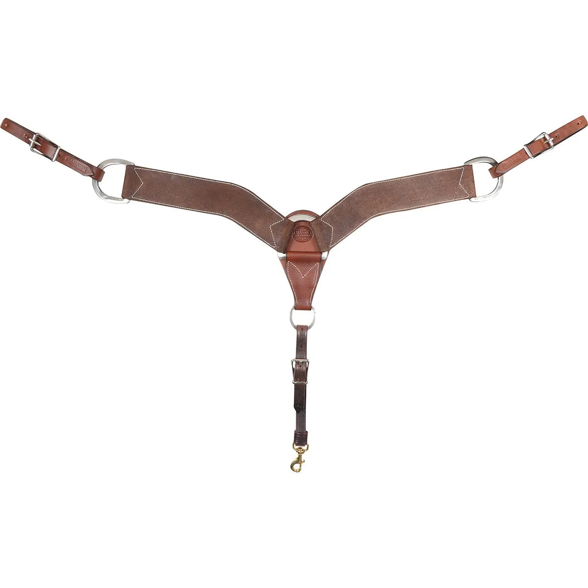 Martin Saddlery 2.75-Inch Western Roughout Leather Horse Breastcollar - Hermann Oak, Horse Size