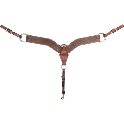 Martin Saddlery 2.75-Inch Western Roughout Leather Horse Breastcollar - Hermann Oak, Horse Size