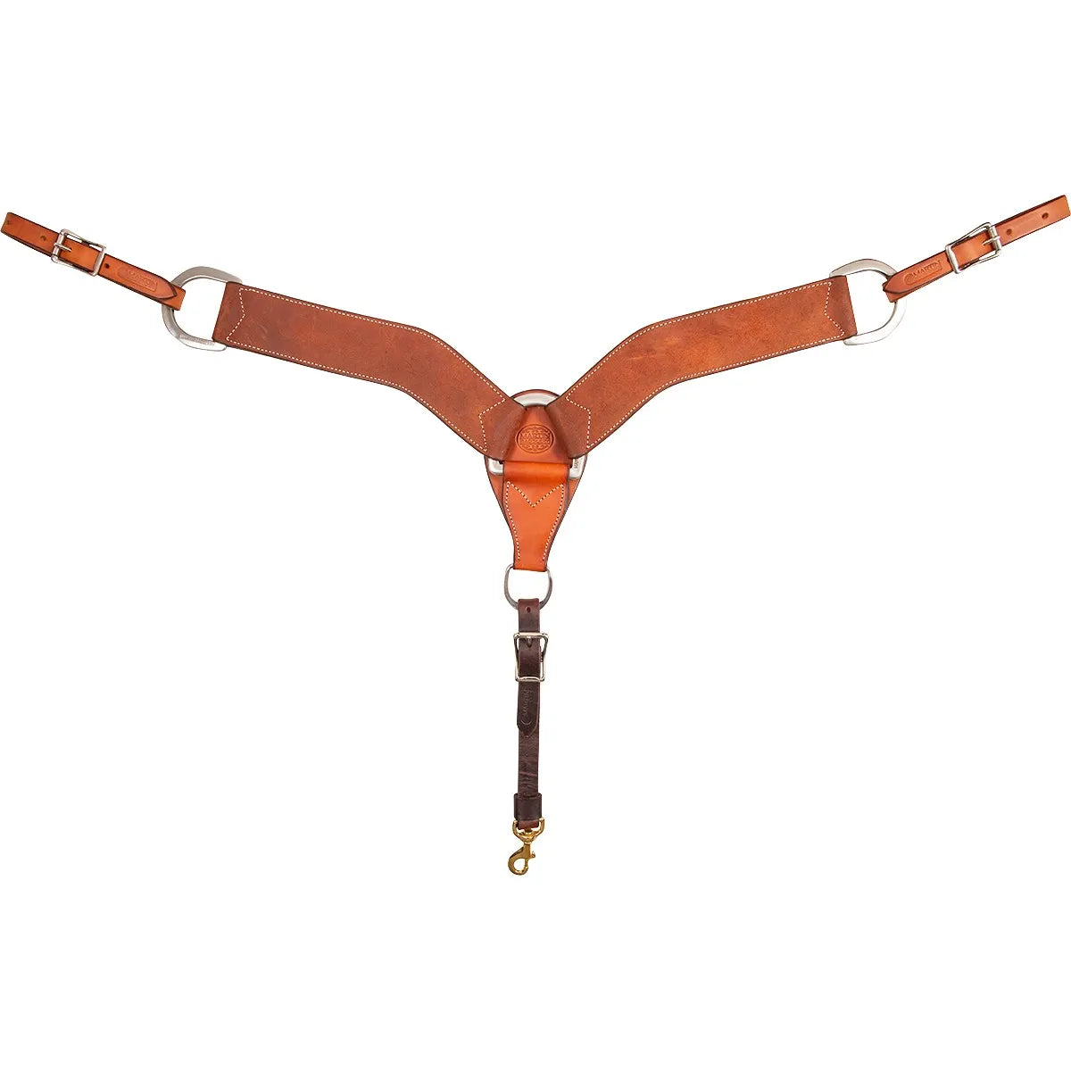 Martin Saddlery 2.75-Inch Western Roughout Leather Horse Breastcollar - Hermann Oak, Horse Size
