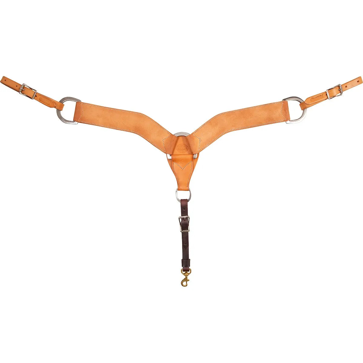 Martin Saddlery 2.75-Inch Western Roughout Leather Horse Breastcollar - Hermann Oak, Horse Size