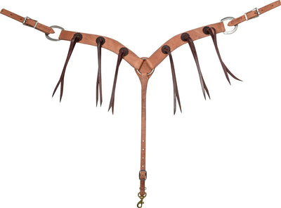 Martin Saddlery 2-Inch Heavy-Duty Harness Leather Breastcollar - 2" Width, Stainless Steel Hardware