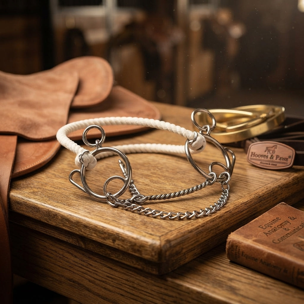 Lifestyle photo of Professional's Choice Brittany Pozzi Equine Twisted Wire Snaffle Bit - Medium Twist
