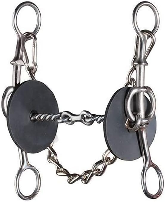 Professional's Choice Professional Elevation Gag 3 Piece Twisted Wire Bit - Hooves and Paws