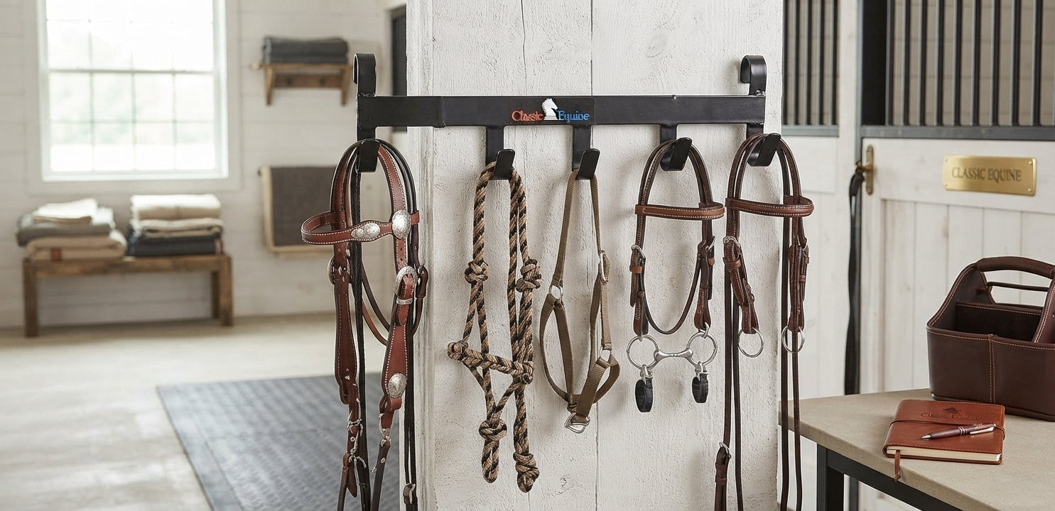 Lifestyle photo of Classic Equine Rope Company 6 Bridle Hanger Black