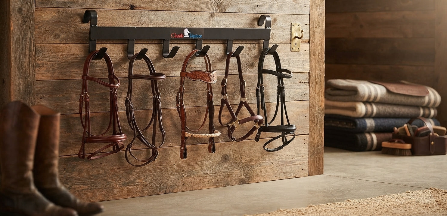 Lifestyle photo of Classic Equine Rope Company 6 Bridle Hanger Black