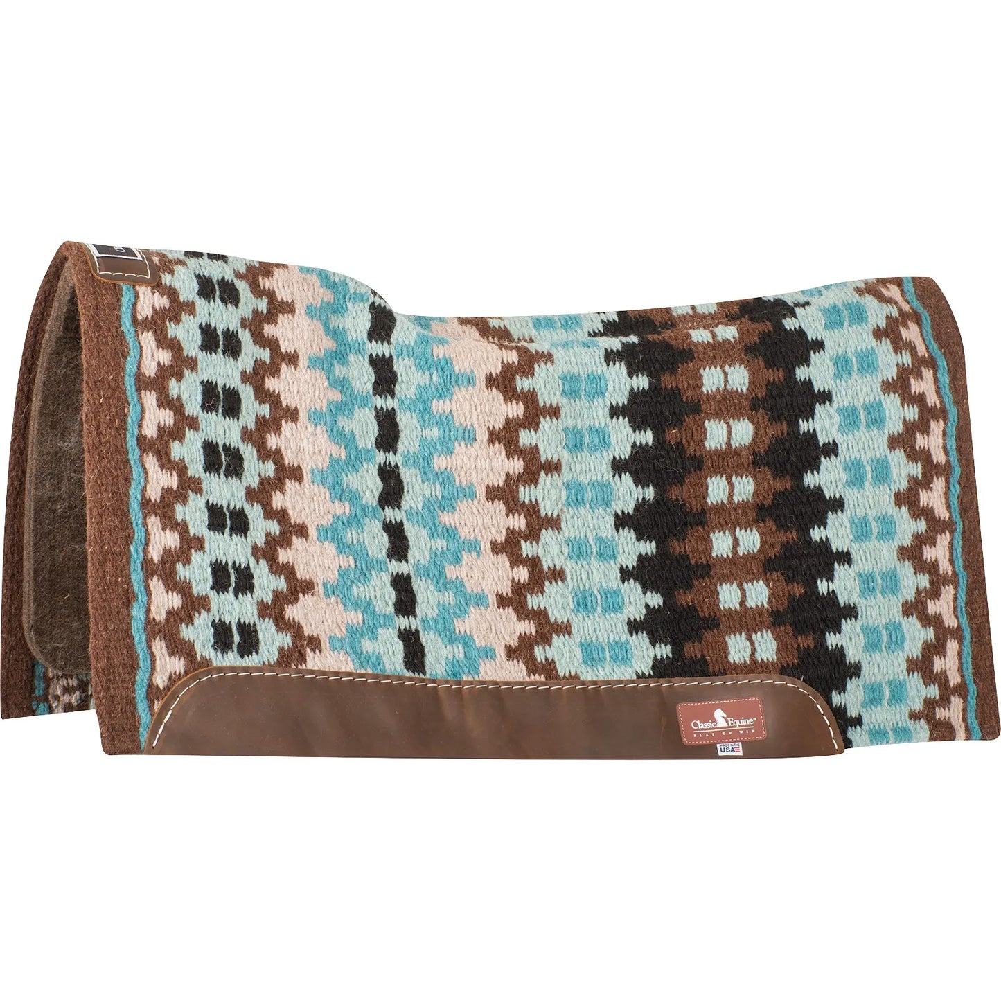 Classic Equine 3/4-Inch Alpaca Felt Blanket Top Horse Saddle Pad - Anatomically Contoured, Alpaca-Wool Blend