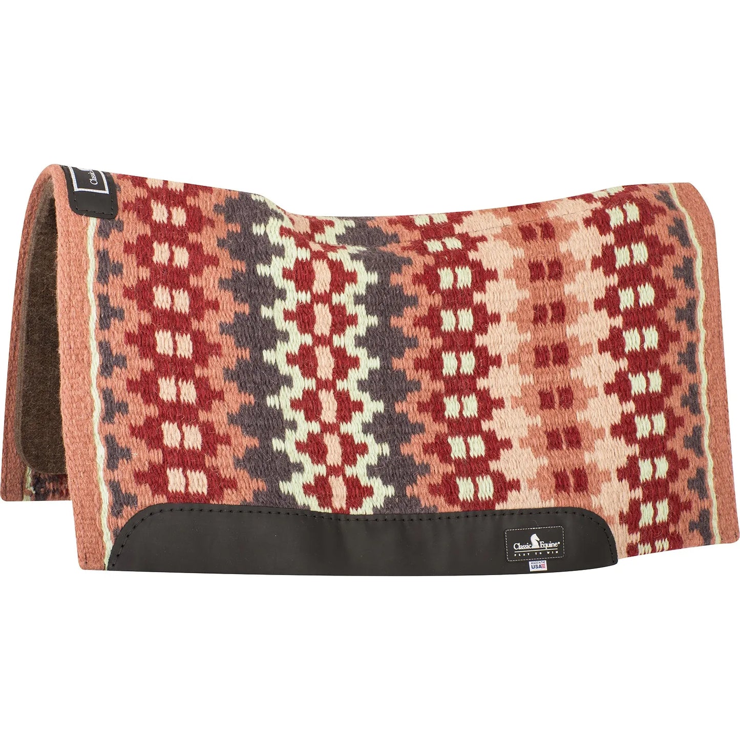 Classic Equine 3/4-Inch Alpaca Felt Blanket Top Horse Saddle Pad - Anatomically Contoured, Alpaca-Wool Blend