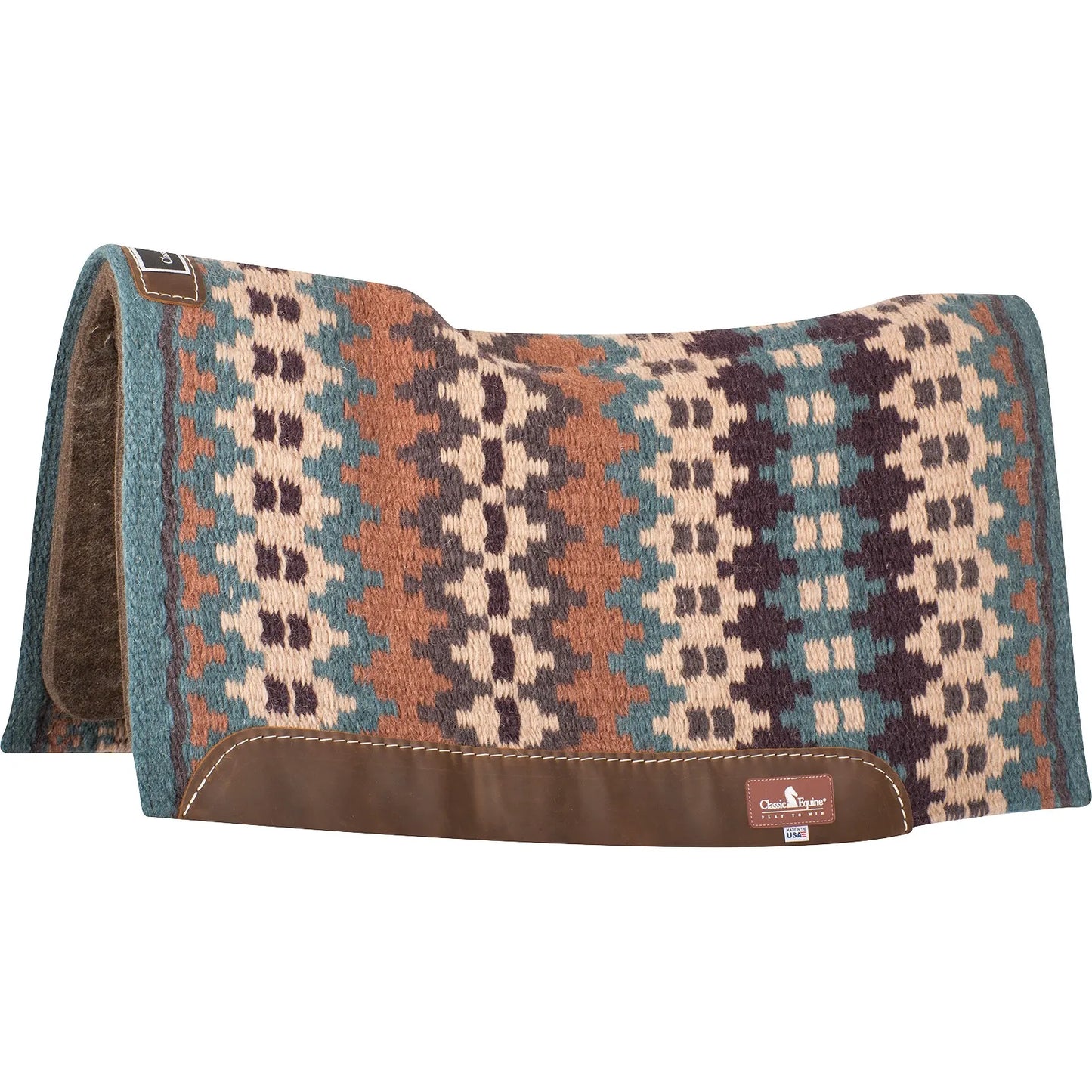 Classic Equine 3/4-Inch Alpaca Felt Blanket Top Horse Saddle Pad - Anatomically Contoured, Alpaca-Wool Blend