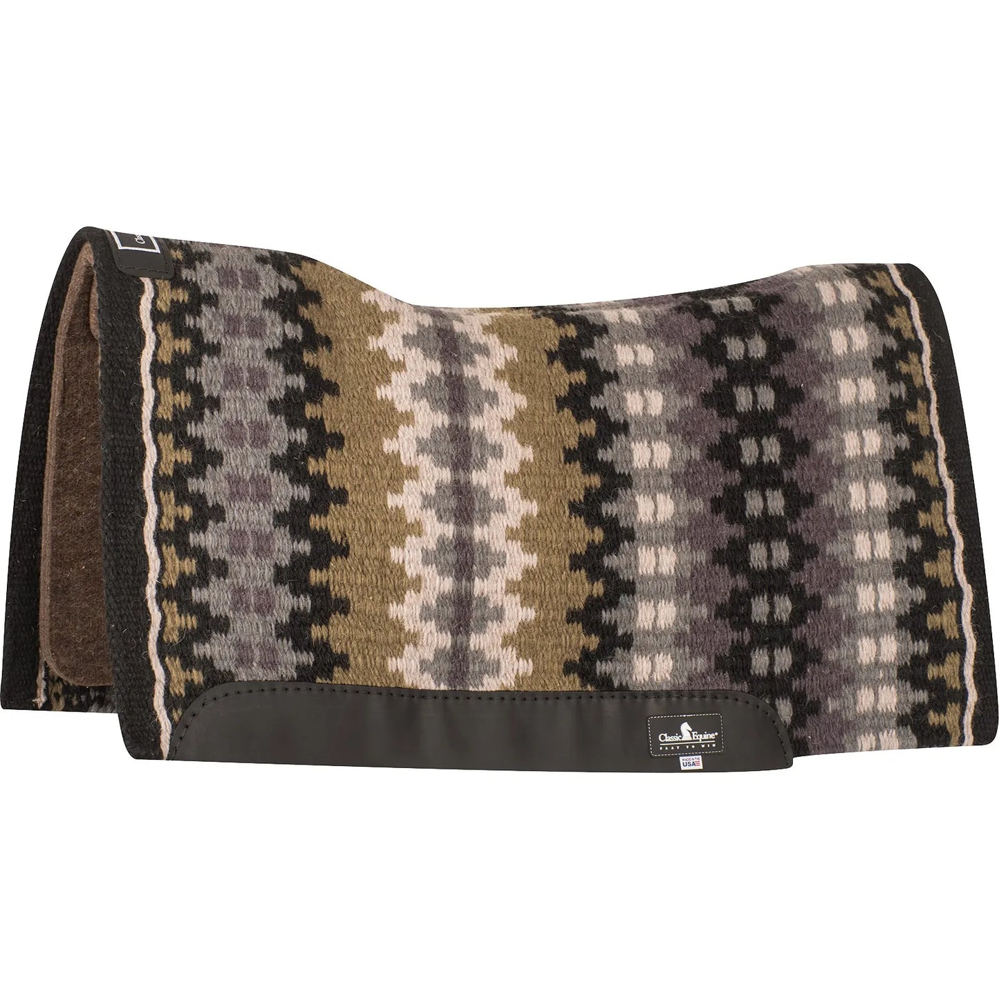 Classic Equine 3/4-Inch Alpaca Felt Blanket Top Horse Saddle Pad - Anatomically Contoured, Alpaca-Wool Blend