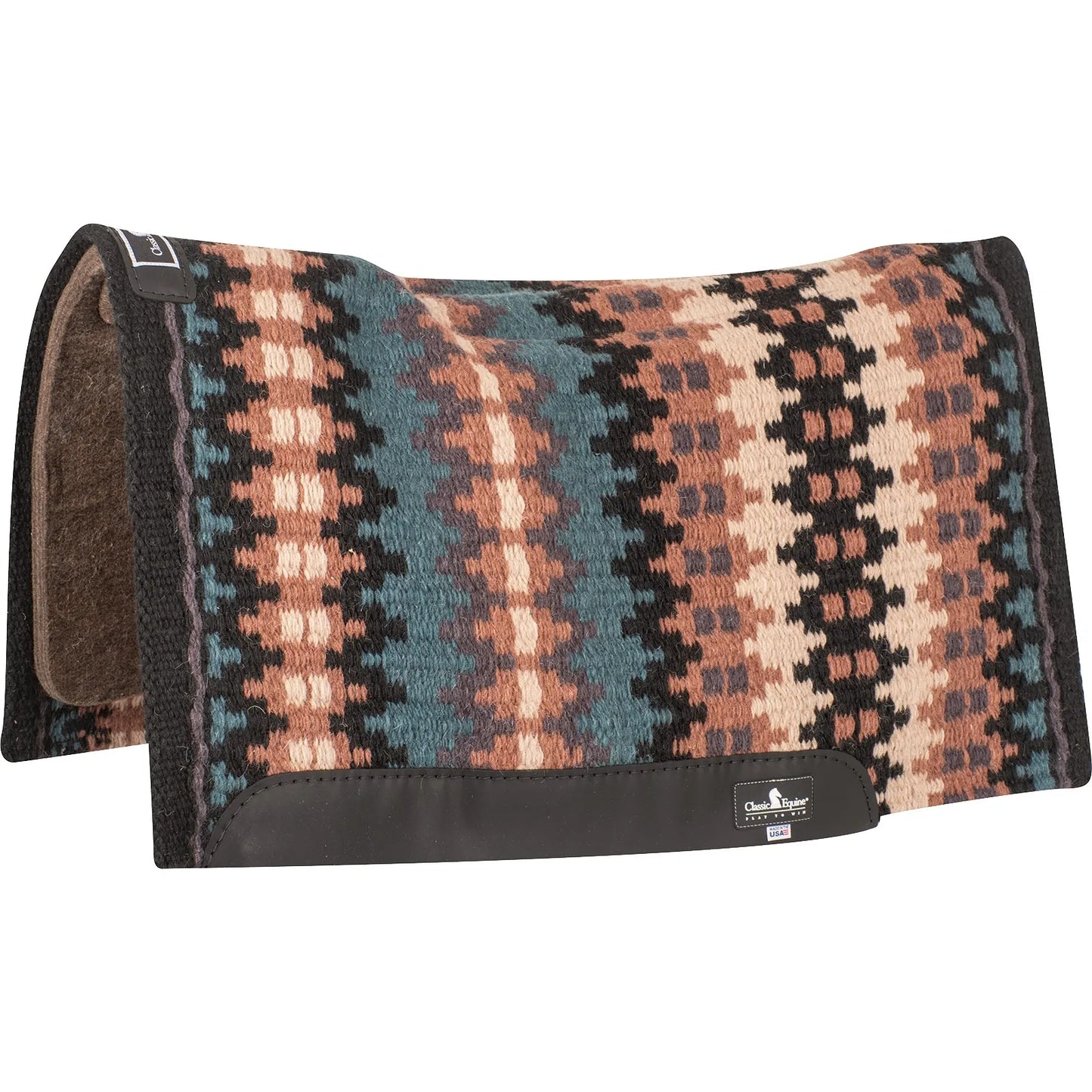 Classic Equine 3/4-Inch Alpaca Felt Blanket Top Horse Saddle Pad - Anatomically Contoured, Alpaca-Wool Blend